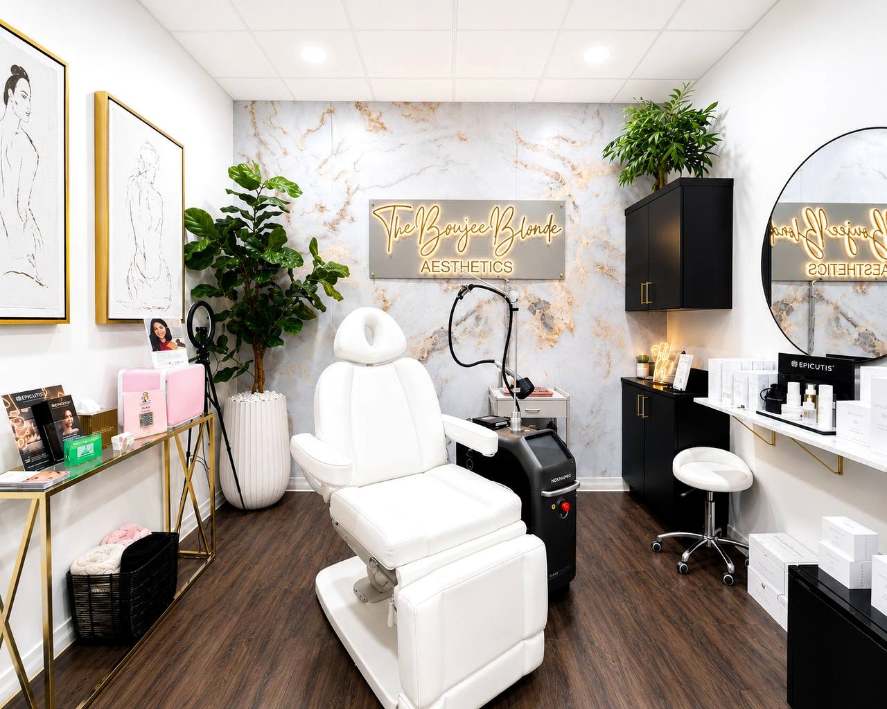Inside The Boujee Blonde Aesthetics private clinic suite